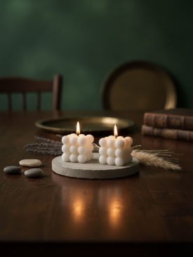 2_lu_beyaz_bubble_mum_seti_dekoratif_el_yapimi